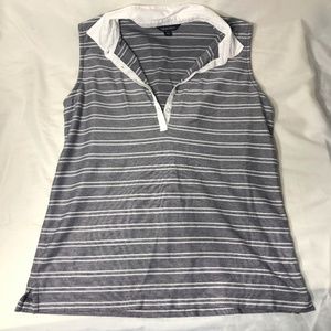 Lands' End Women's sleeveless stripped polo shirt